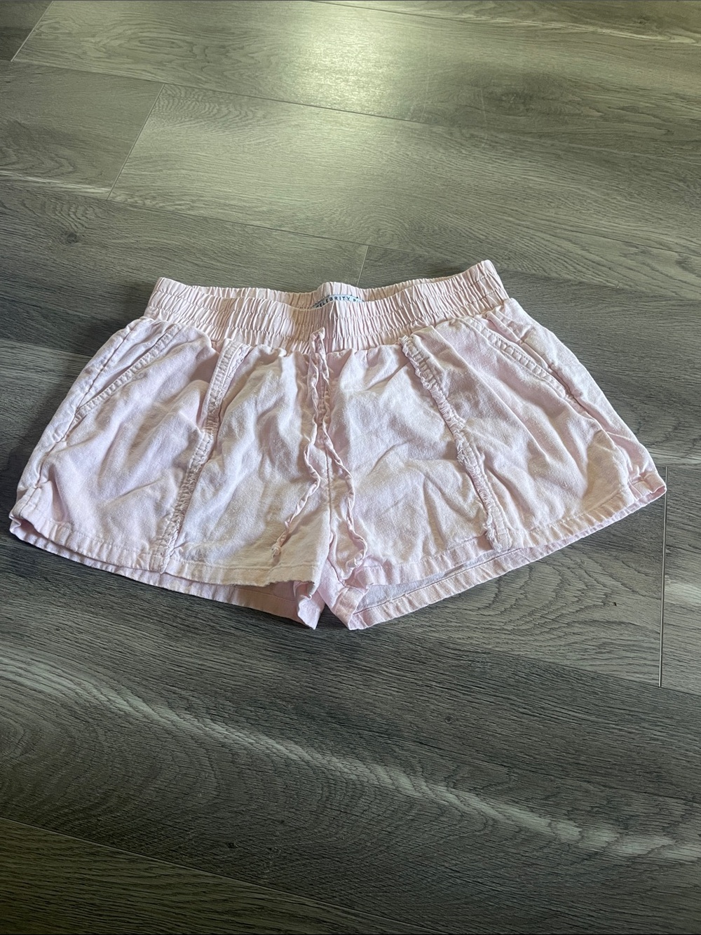 Celebrity Pink Soft Pastel Pink Elastic Waist Shorts